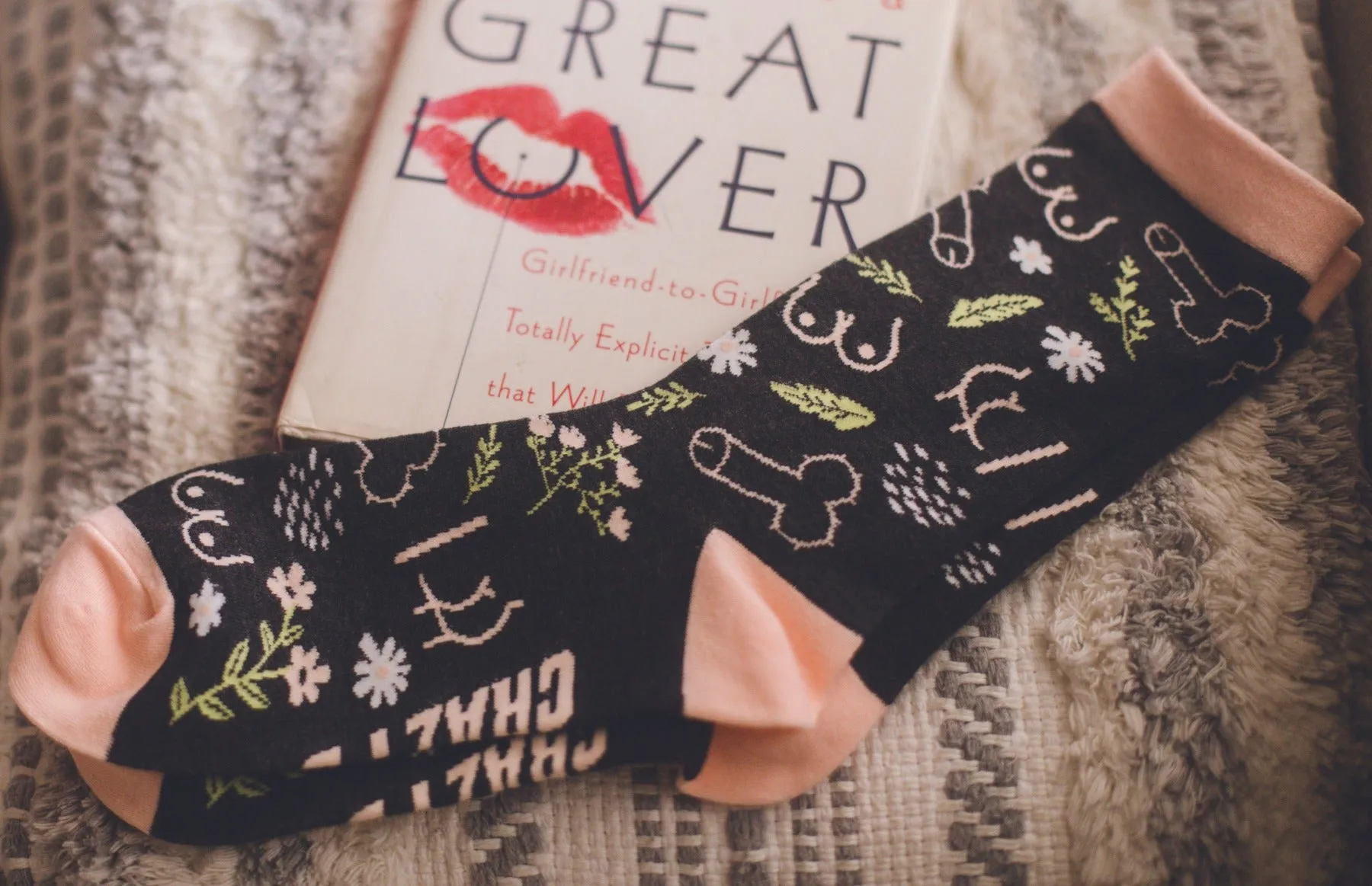 Women's Penis Boobs Flowers Socks sold by Crazy Dog T-Shirts product image thumbnail 5