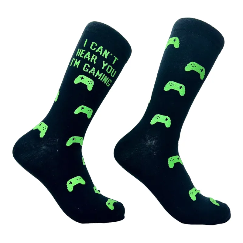 Men's I Cant Hear You Im Gaming Socks sold by Crazy Dog T-Shirts