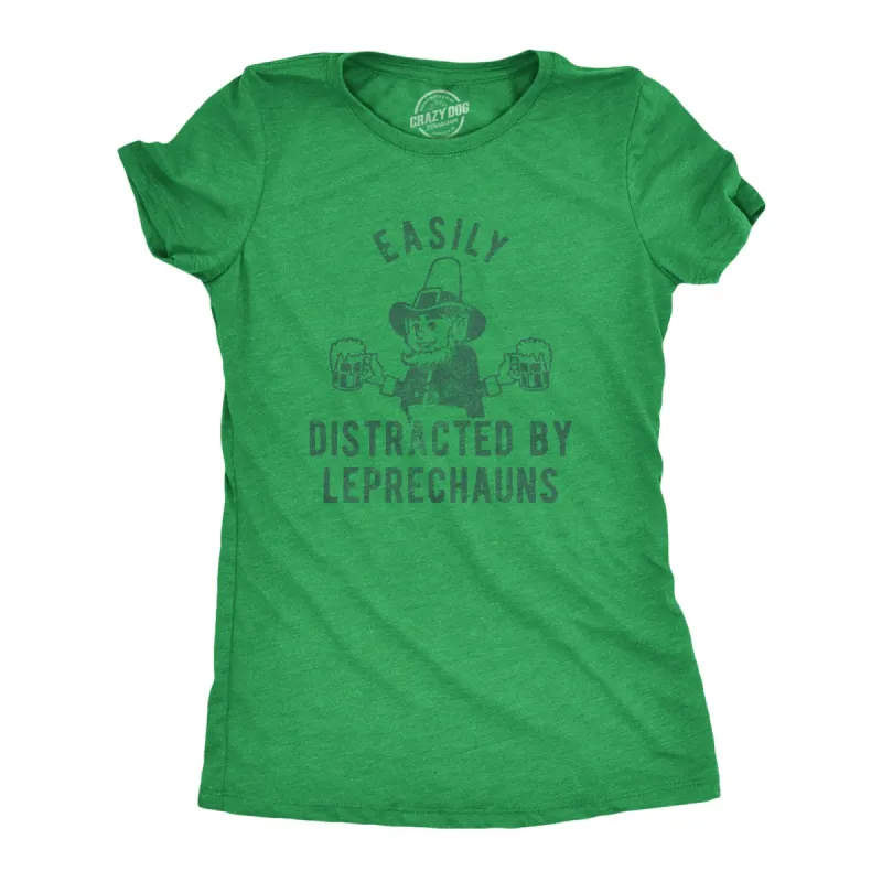 Easily Distracted By Leprechauns Women's T Shirt sold by Crazy Dog T-Shirts