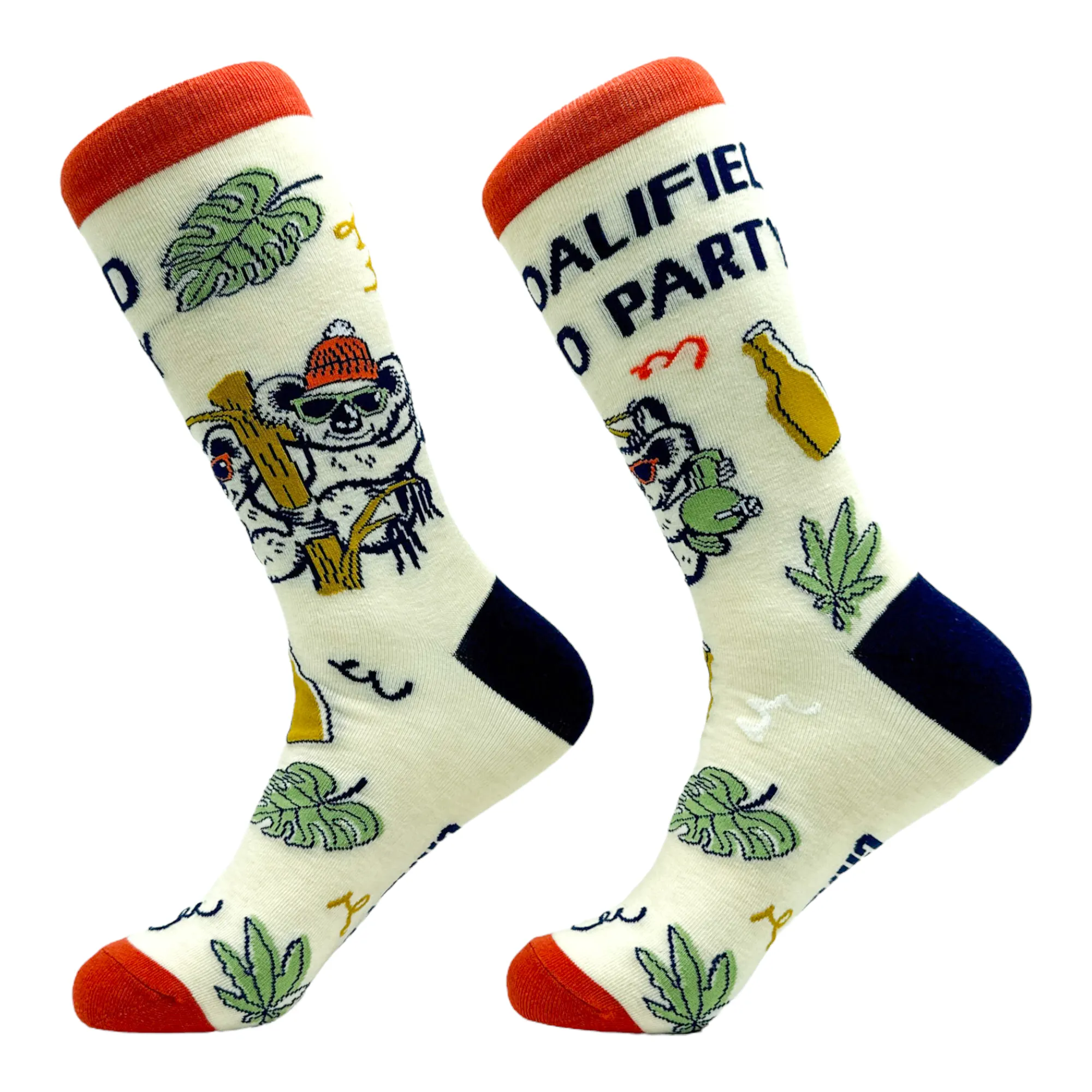 Men's Koalified To Party Socks sold by Crazy Dog T-Shirts product image thumbnail 2