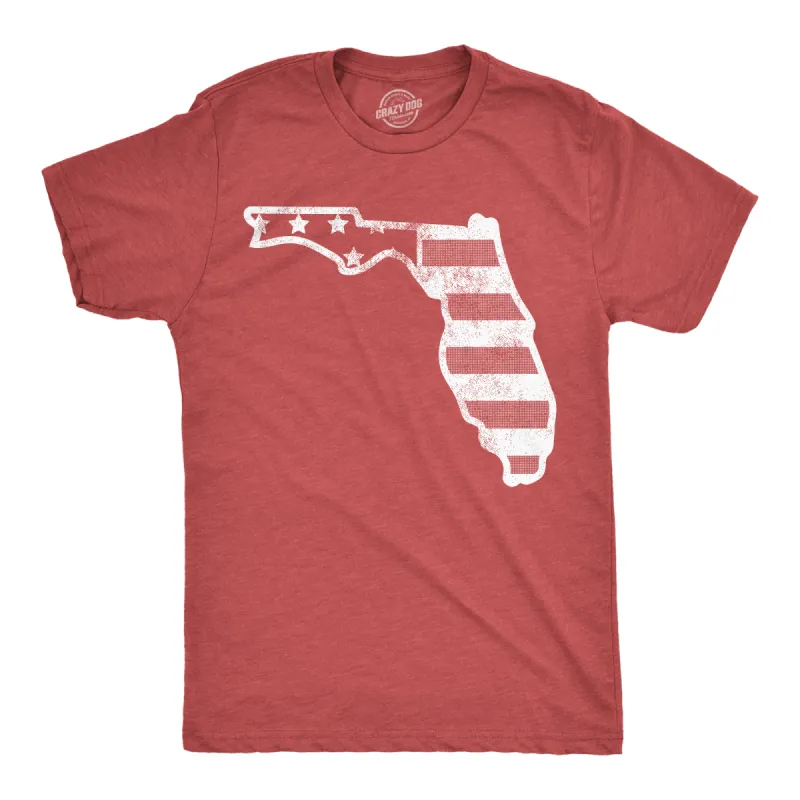 American Flag Florida Men's T Shirt sold by Crazy Dog T-Shirts