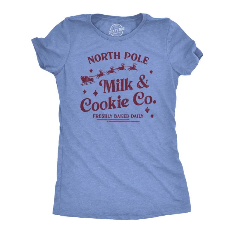 North Pole Milk And Cookie Co Women's T Shirt sold by Crazy Dog T-Shirts
