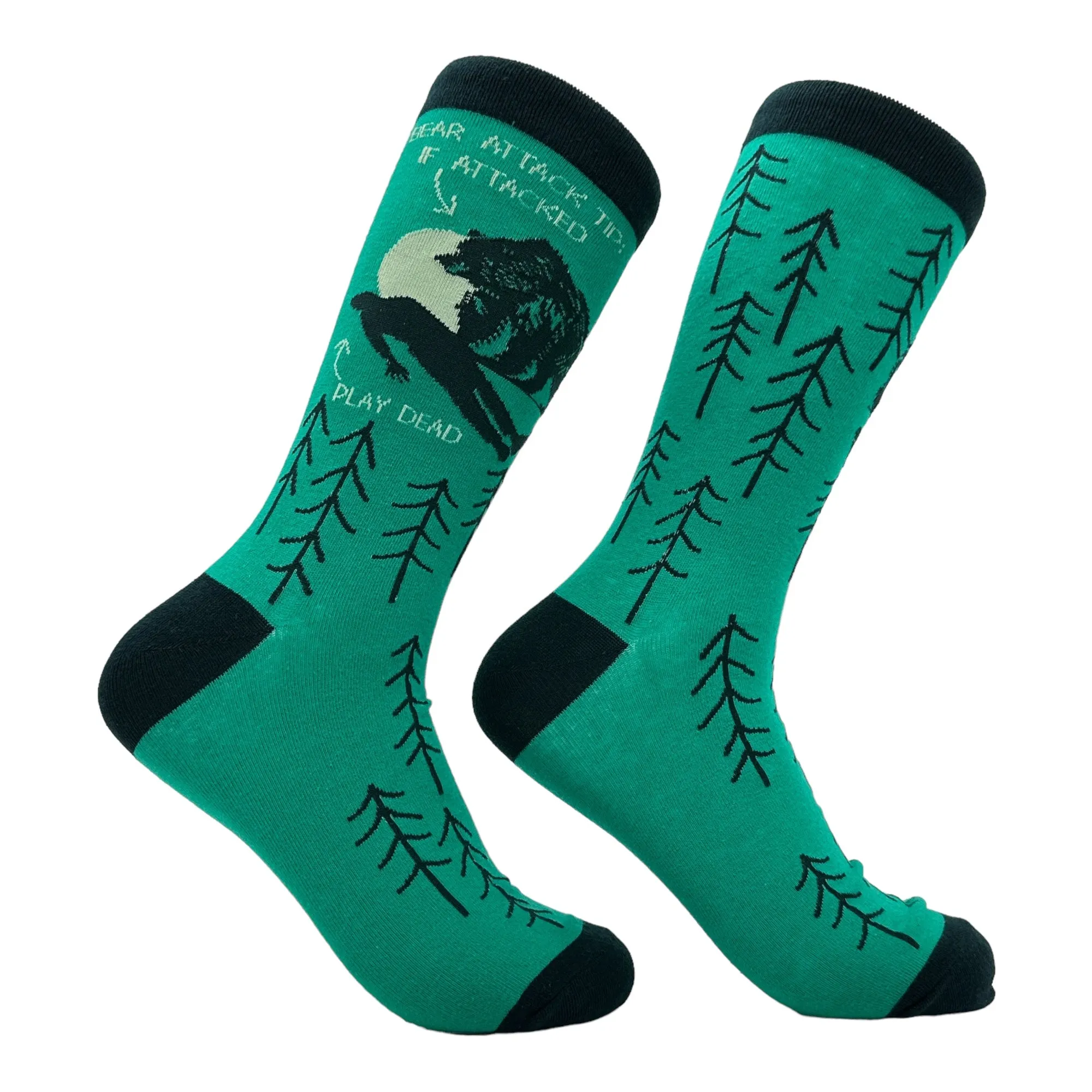 Men's Bear Attack Tip Socks sold by Crazy Dog T-Shirts