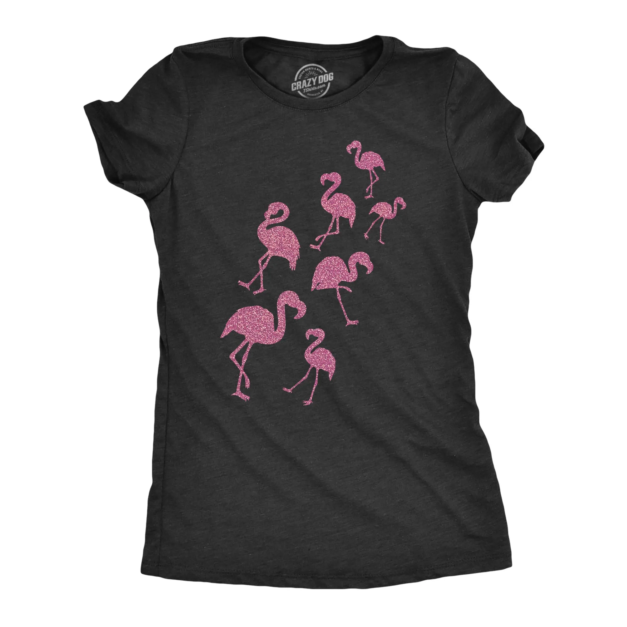 Glitter Flamingos Women's T Shirt sold by Crazy Dog T-Shirts