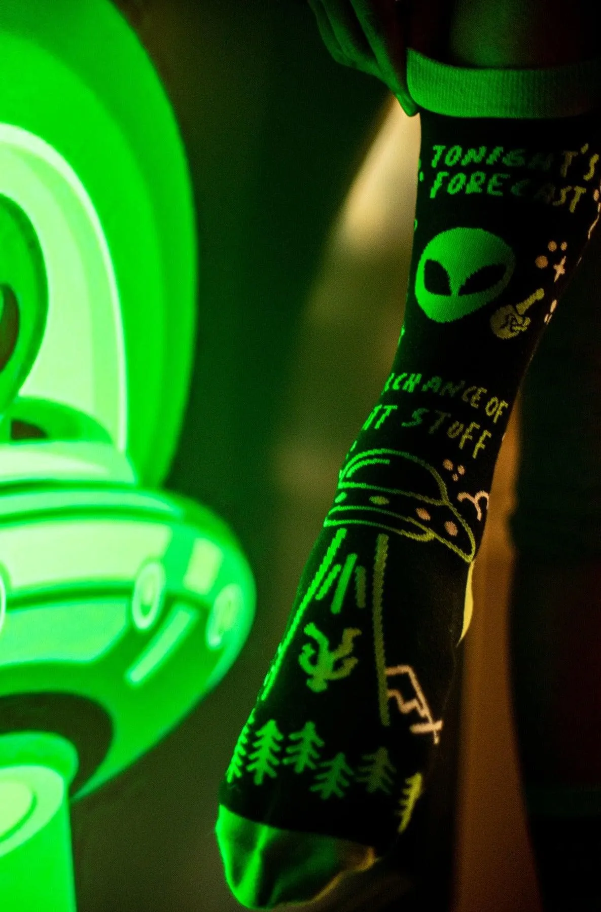 Mens 100% Chance Of Butt Stuff Socks sold by Crazy Dog T-Shirts product image thumbnail 5