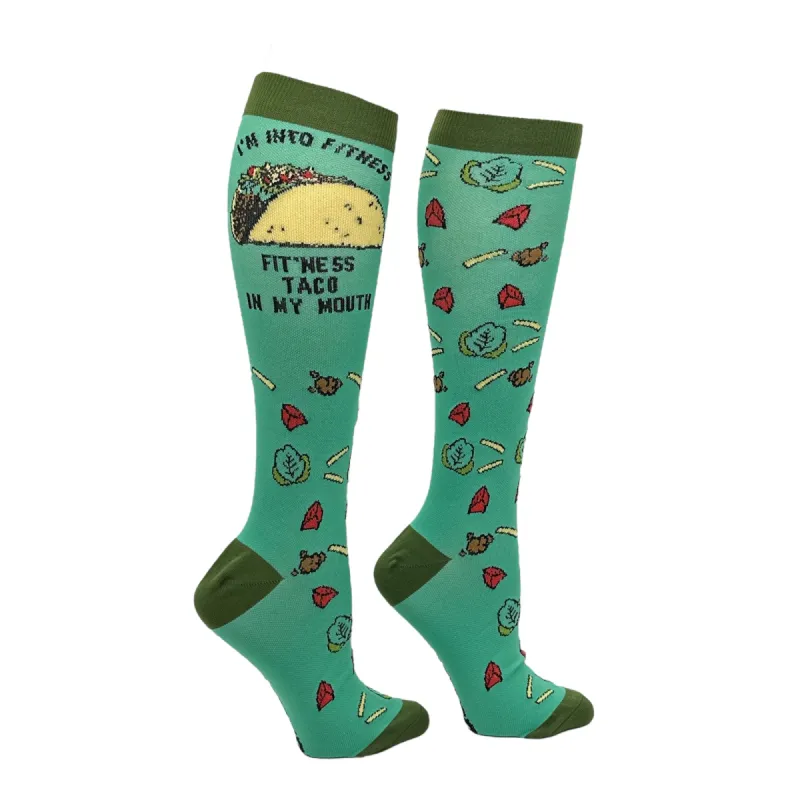 Im Into Fitness Taco In My Mouth Compression Socks sold by Crazy Dog T-Shirts