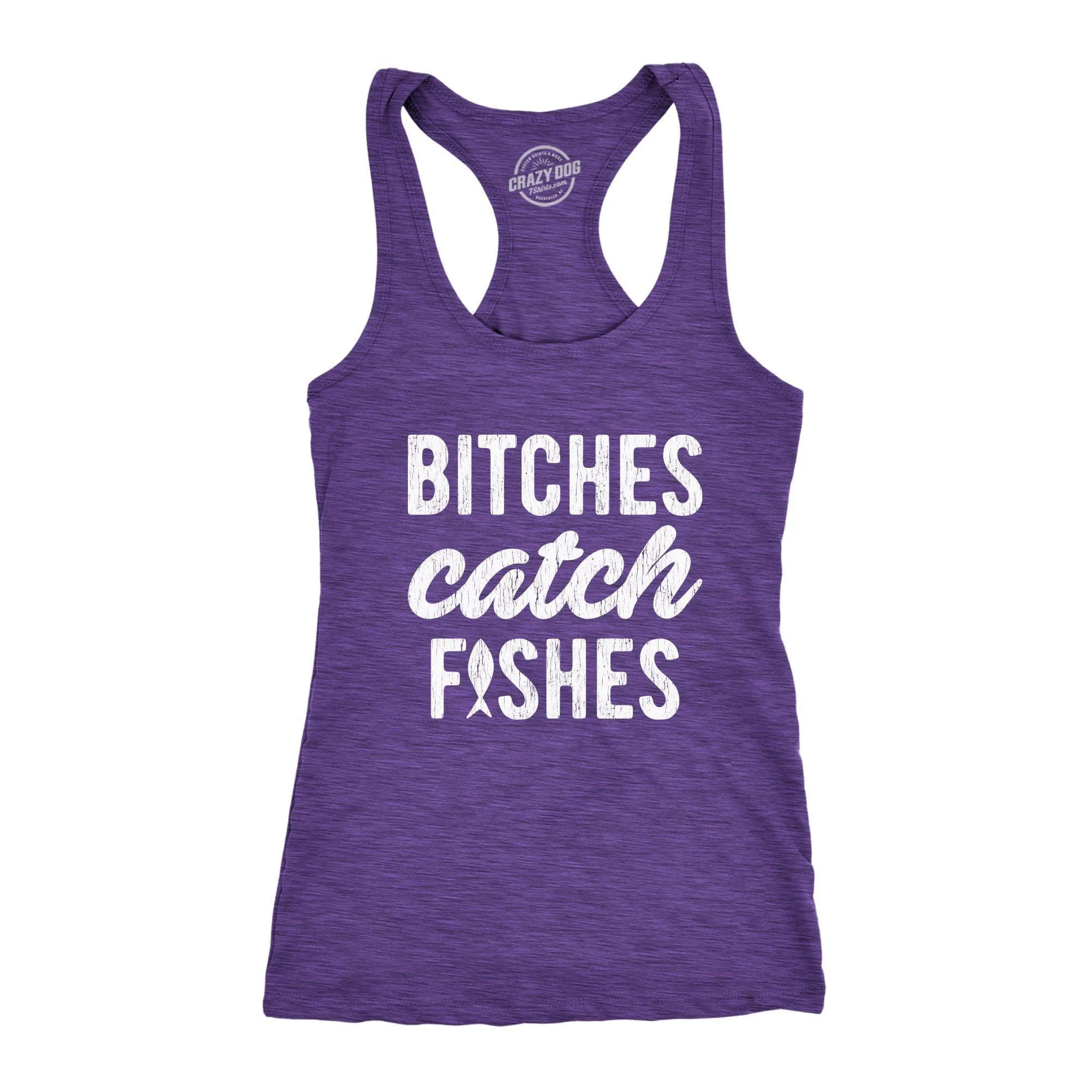 Bitches Catch Fishes Women's Tank Top sold by Crazy Dog T-Shirts product image thumbnail 3