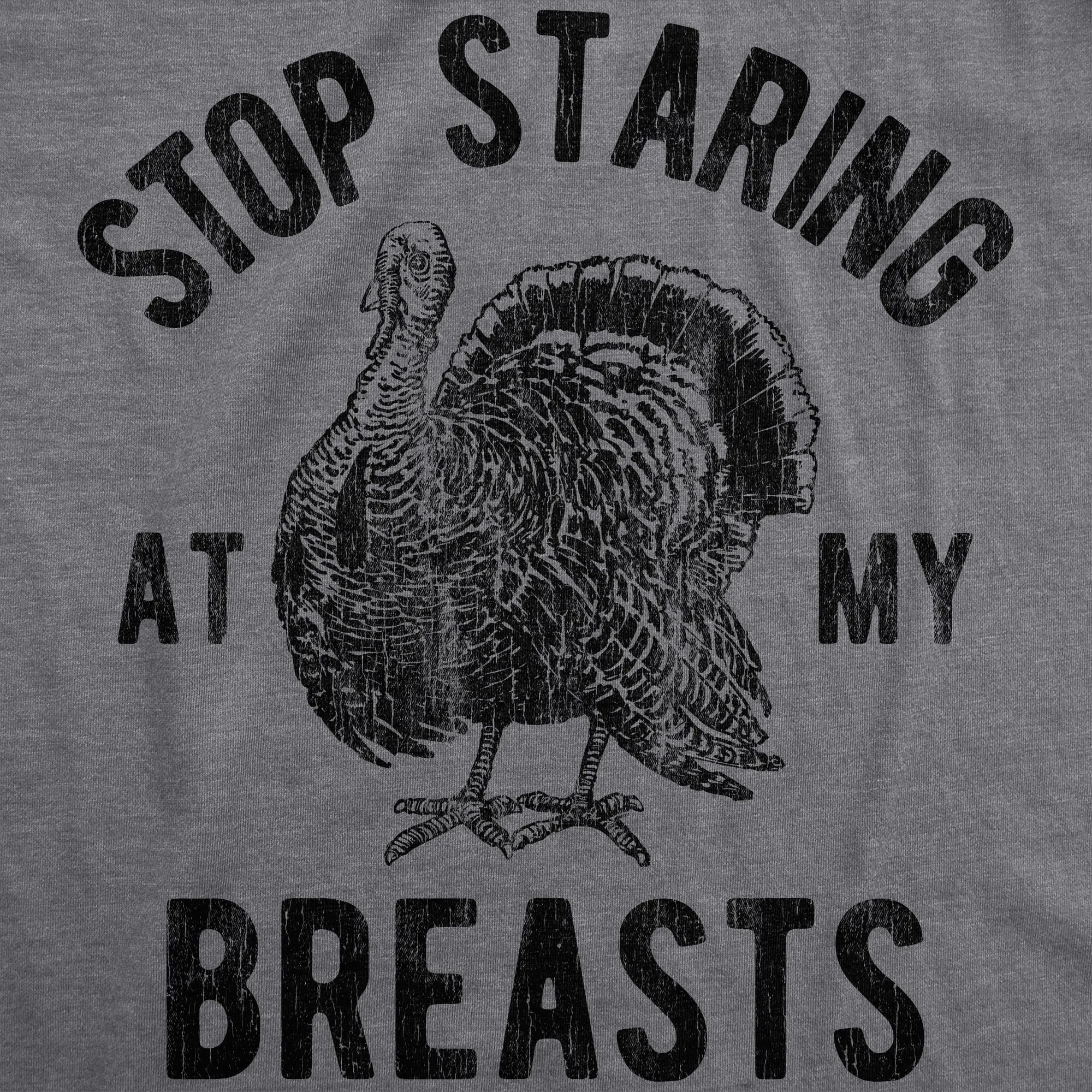 Stop Staring At My Breasts Women's T Shirt sold by Crazy Dog T-Shirts product image thumbnail 2