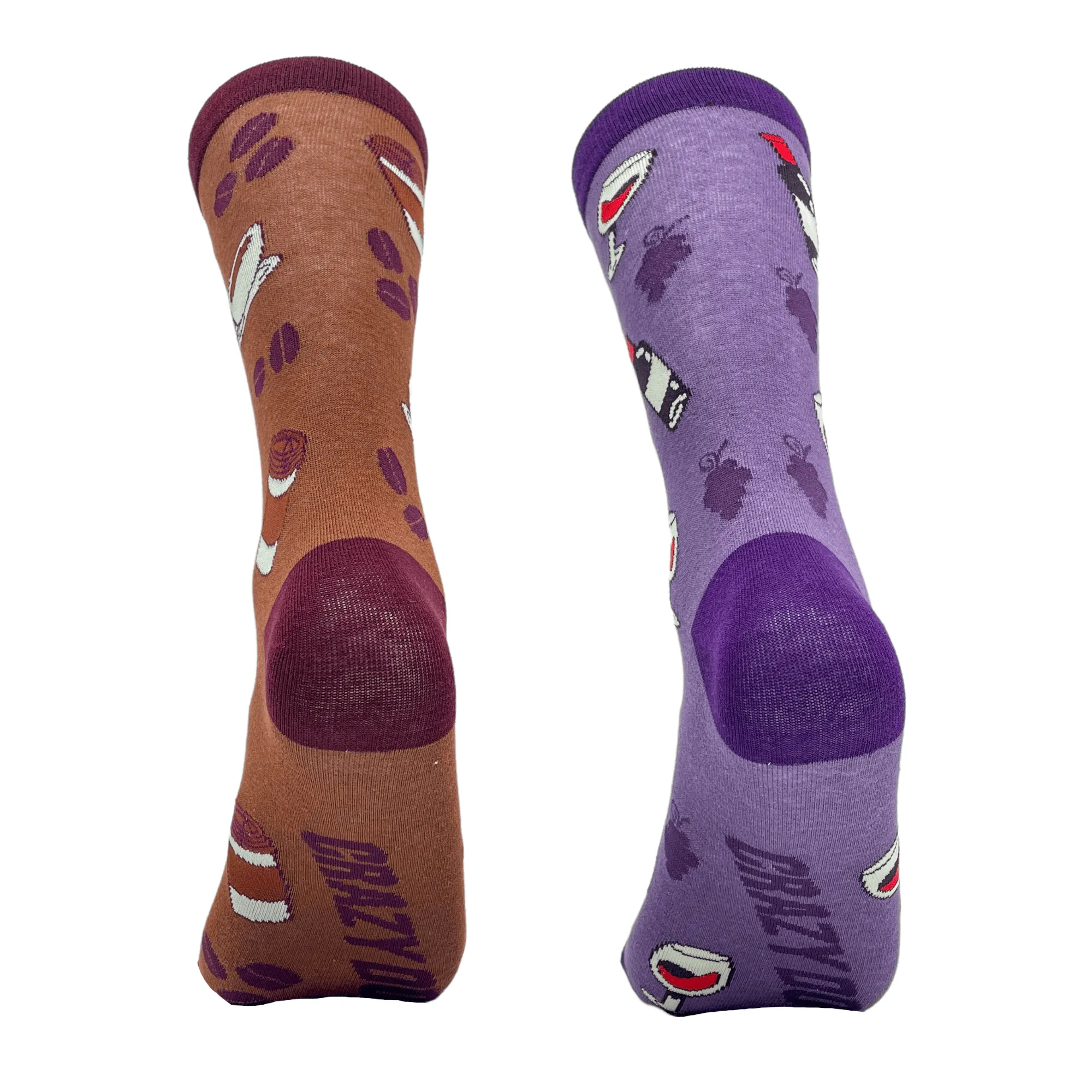 Womens AM Coffee PM Wine Socks sold by Crazy Dog T-Shirts product image thumbnail 4
