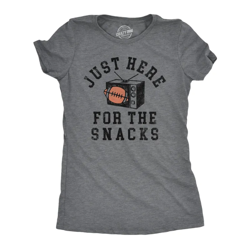 Just Here For The Snacks Women's T Shirt sold by Crazy Dog T-Shirts