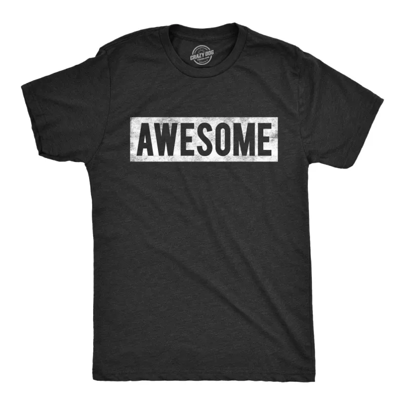 Vintage Awesome Men's T Shirt sold by Crazy Dog T-Shirts