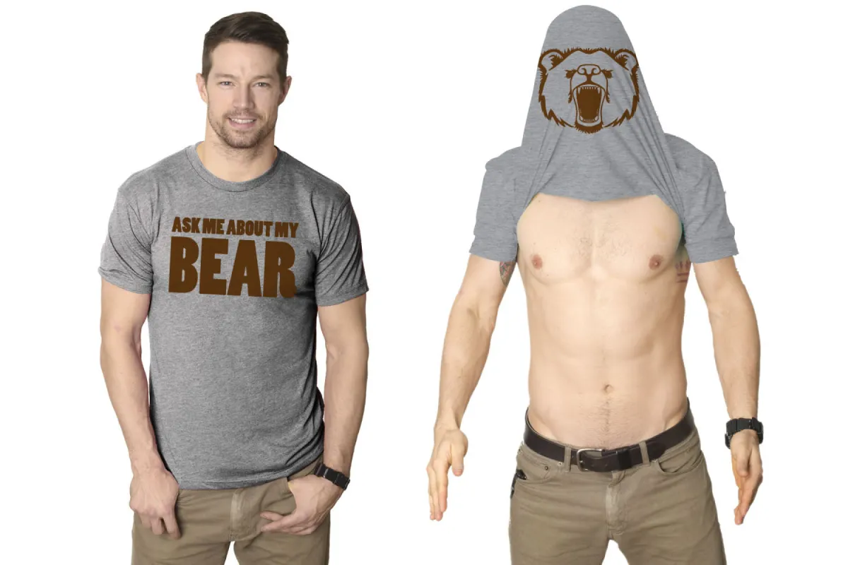 Ask Me About My Bear Men's T Shirt sold by Crazy Dog T-Shirts