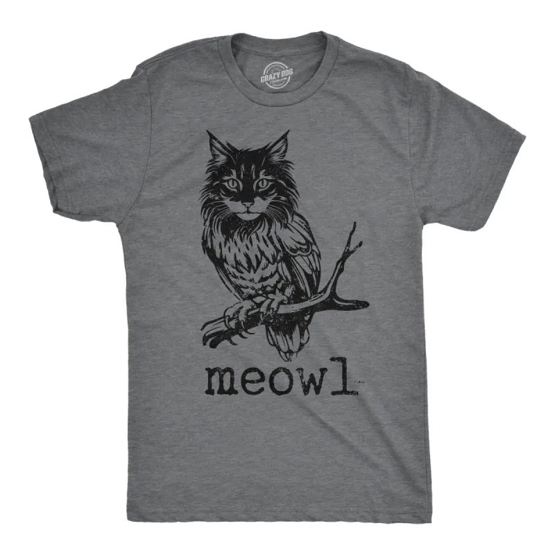 Meowl Men's T Shirt sold by Crazy Dog T-Shirts