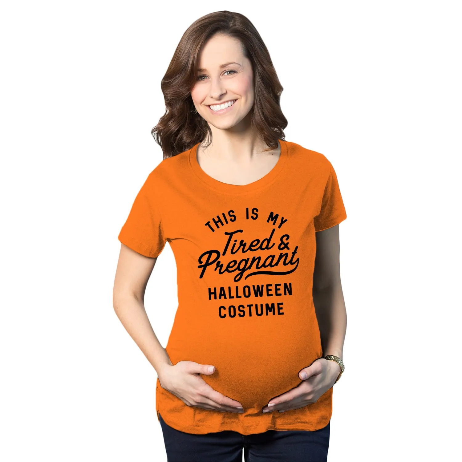 This Is My Tired And Pregnant Halloween Costume Maternity T Shirt sold by Crazy Dog T-Shirts