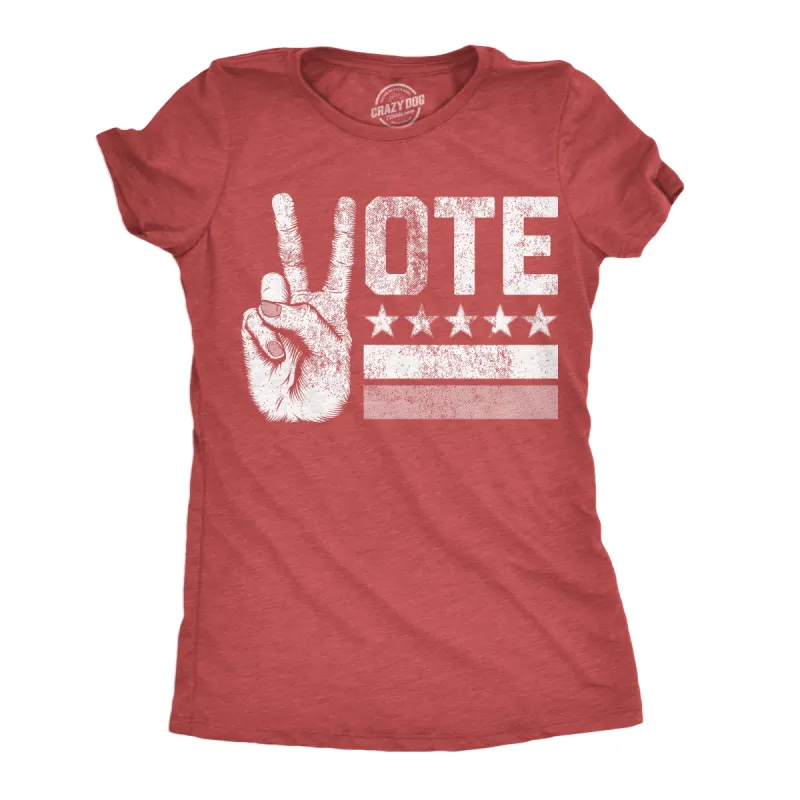 Vote Peace Hand Women's T Shirt sold by Crazy Dog T-Shirts