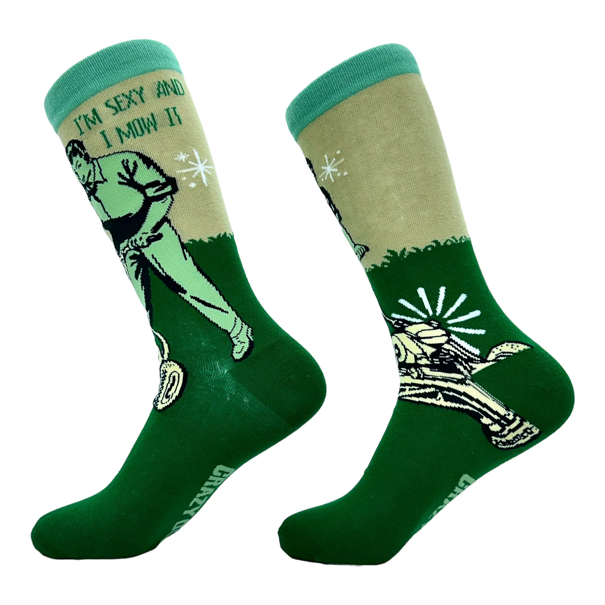 Men's Im Sexy And I Mow It Socks sold by Crazy Dog T-Shirts product image thumbnail 2