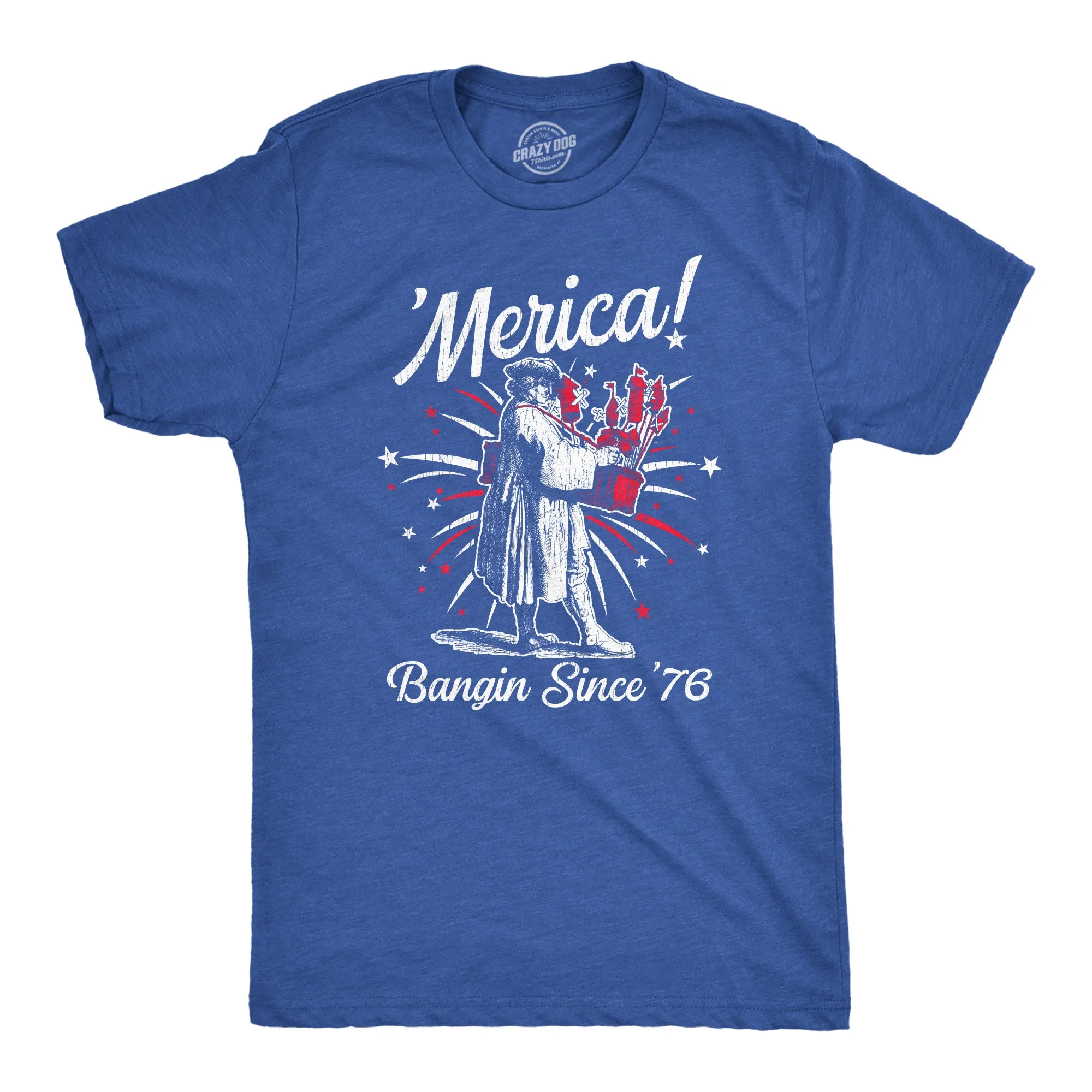 Merica Banging Since 76 Men's T Shirt sold by Crazy Dog T-Shirts