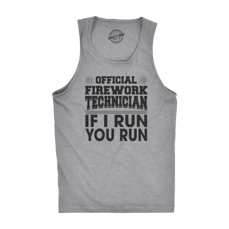 Firework Technician Men's Tank Top sold by Crazy Dog T-Shirts
