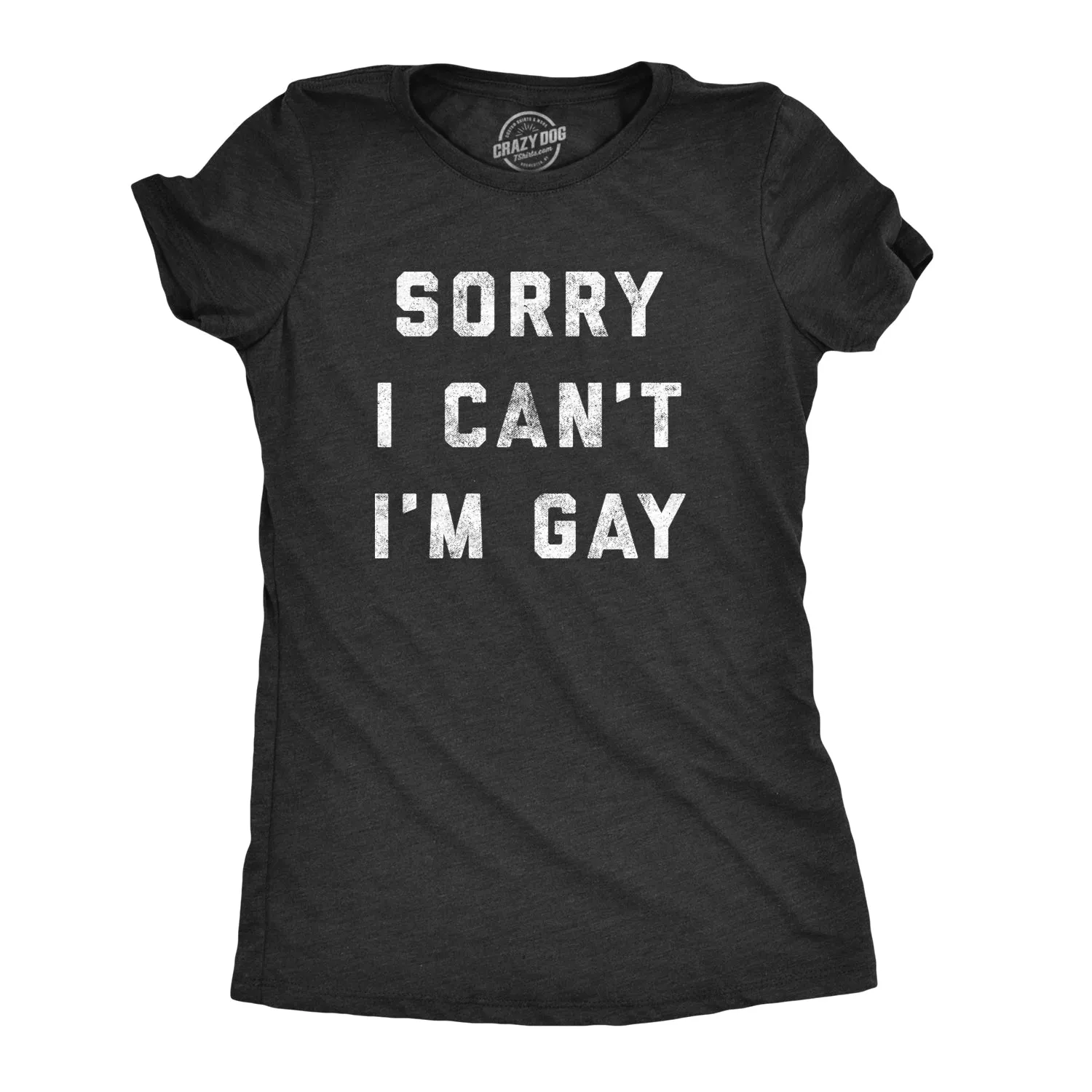 Sorry I Can't I'm Gay Women's T Shirt sold by Crazy Dog T-Shirts