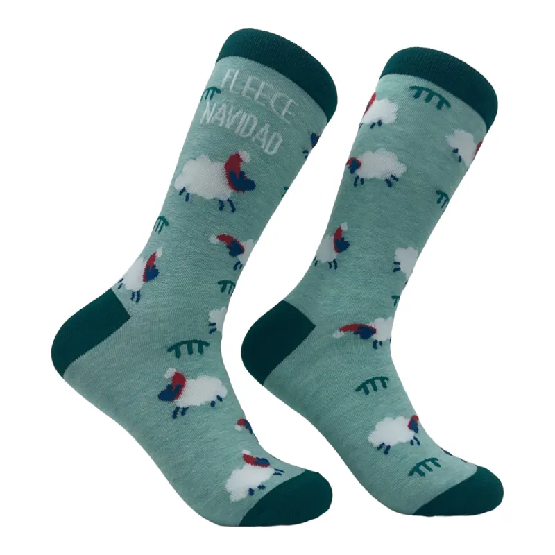 Women's Fleece Navidad Socks sold by Crazy Dog T-Shirts