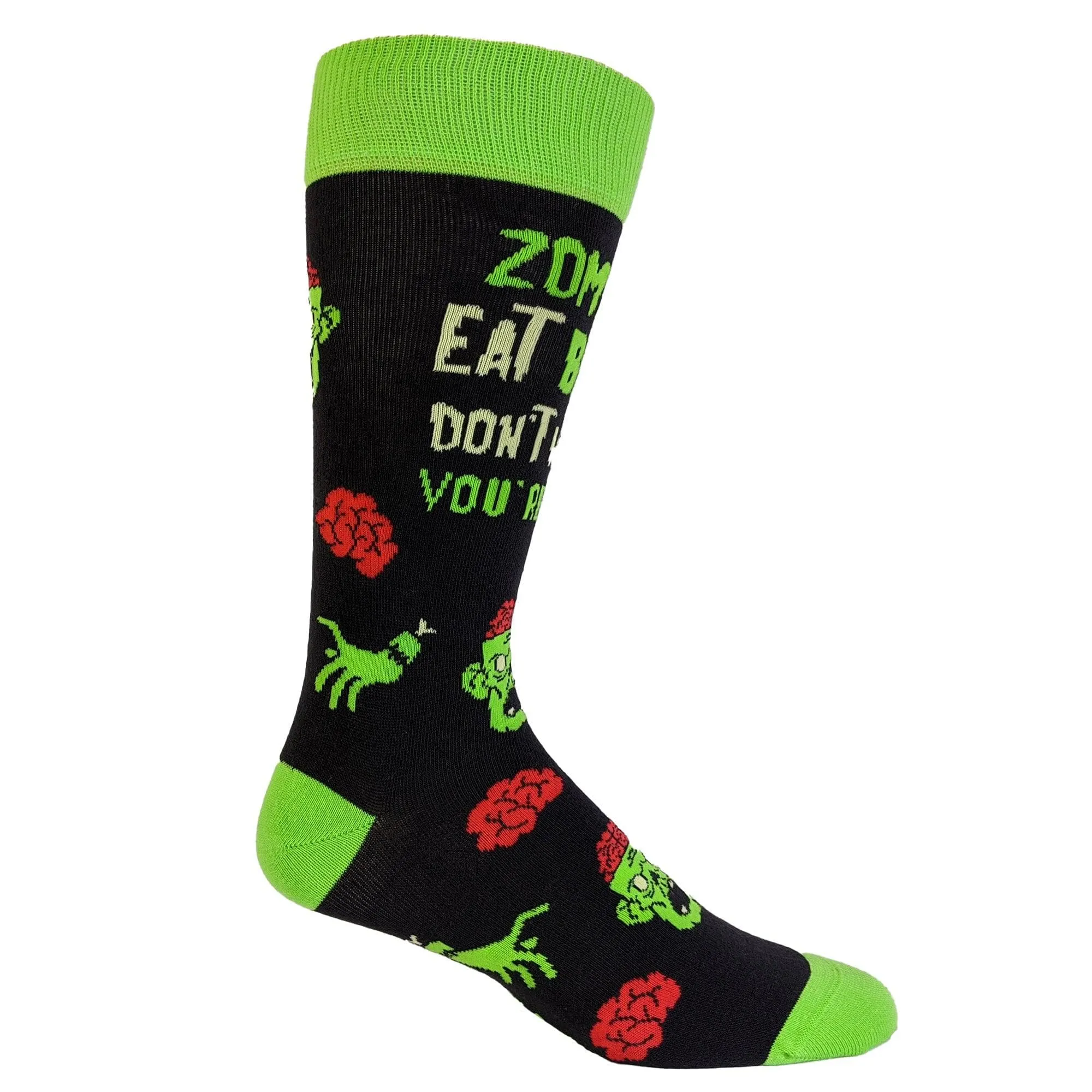 Mens Zombies Eat Brains Socks sold by Crazy Dog T-Shirts product image thumbnail 4