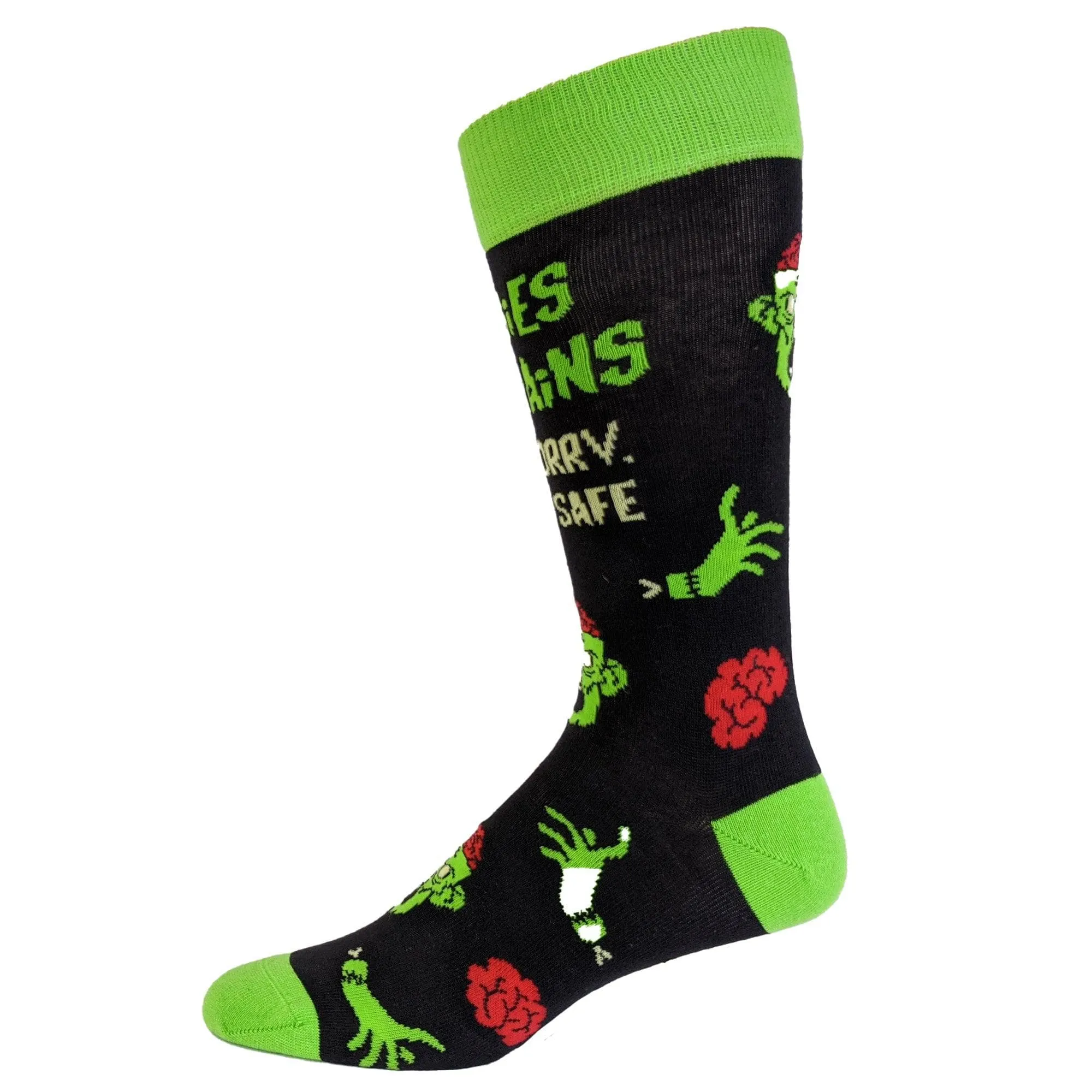 Mens Zombies Eat Brains Socks sold by Crazy Dog T-Shirts product image thumbnail 3