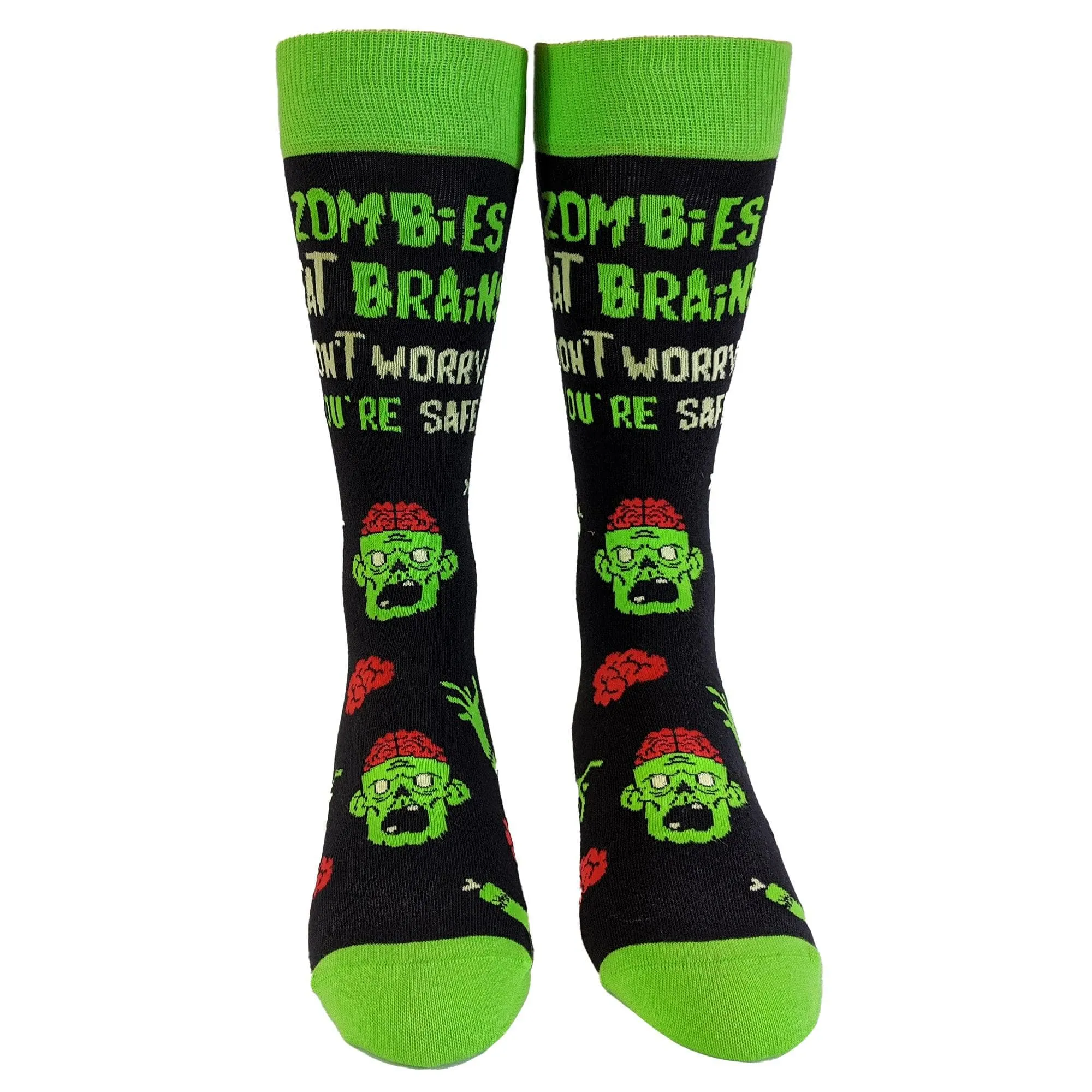 Mens Zombies Eat Brains Socks sold by Crazy Dog T-Shirts product image thumbnail 5