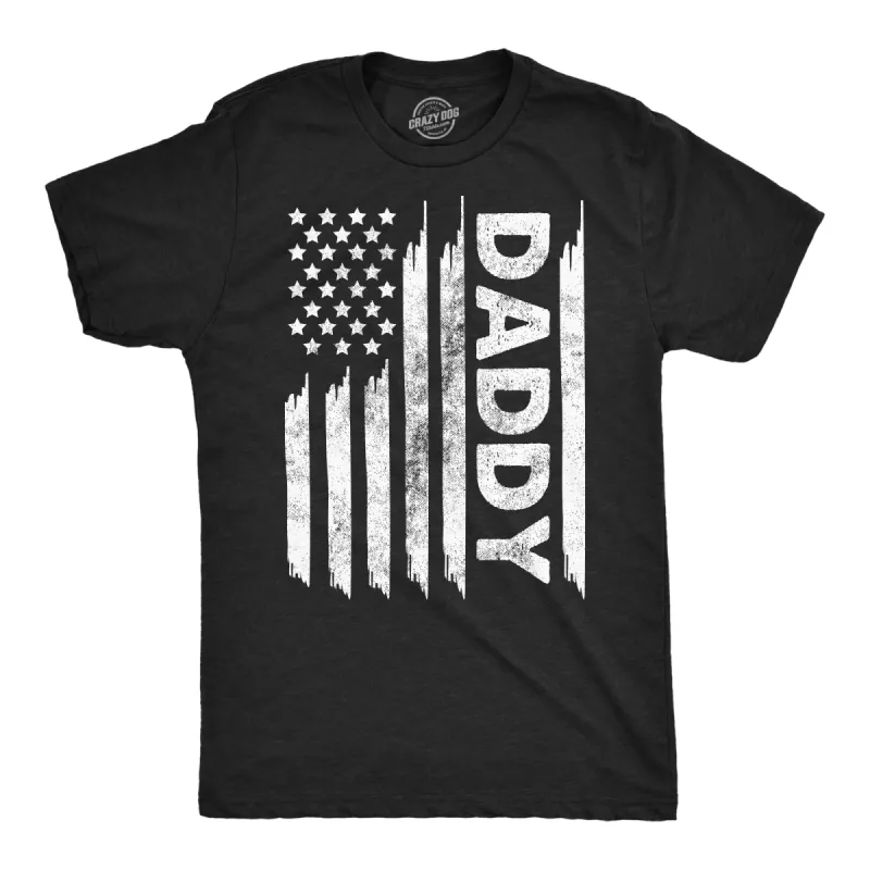 American Flag Daddy Men's T Shirt sold by Crazy Dog T-Shirts