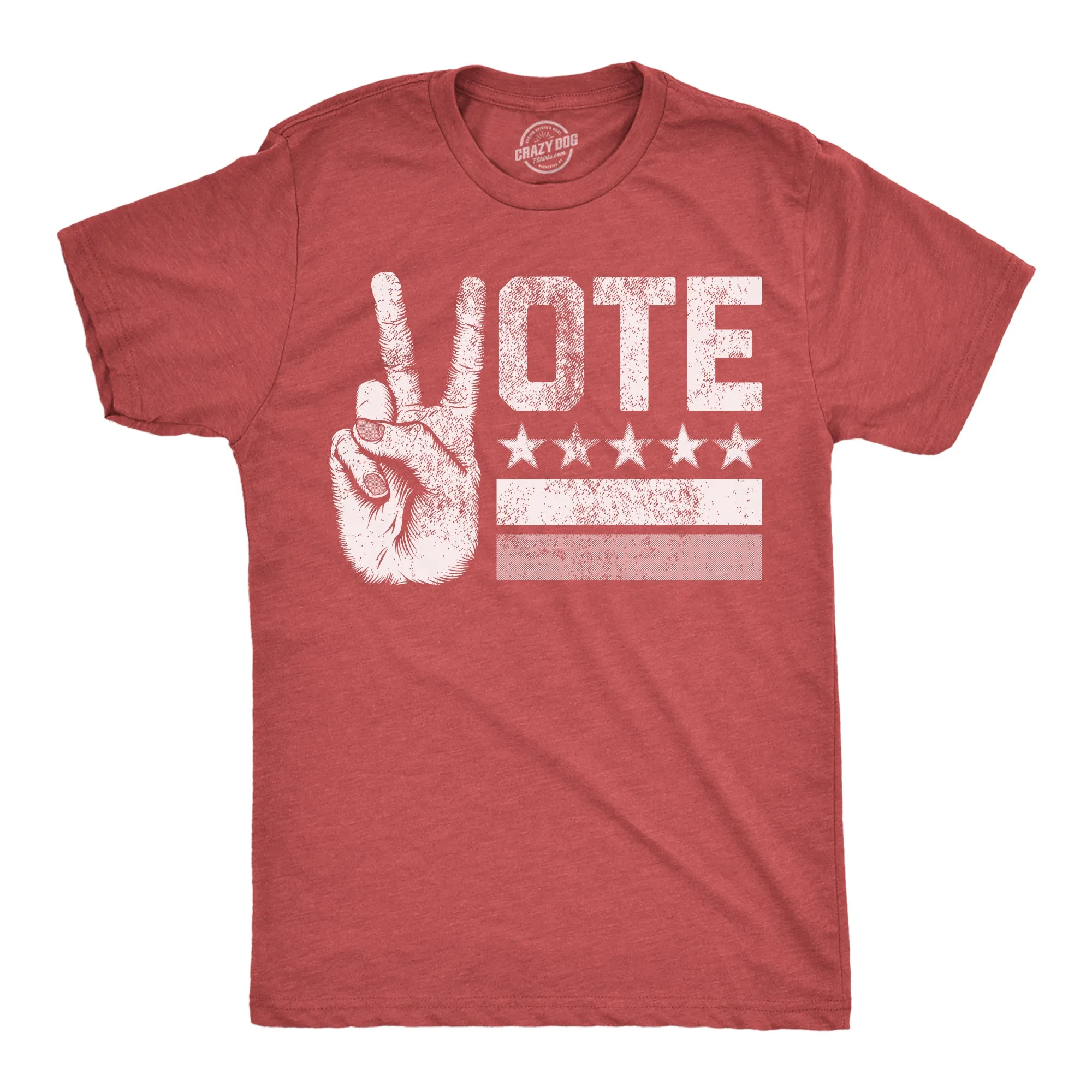 Vote Peace Hand Men's T Shirt sold by Crazy Dog T-Shirts