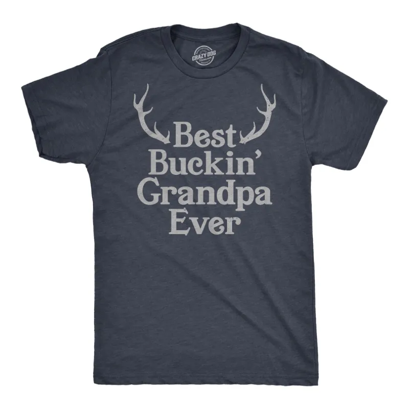 Best Buckin' Grandpa Men's T Shirt sold by Crazy Dog T-Shirts