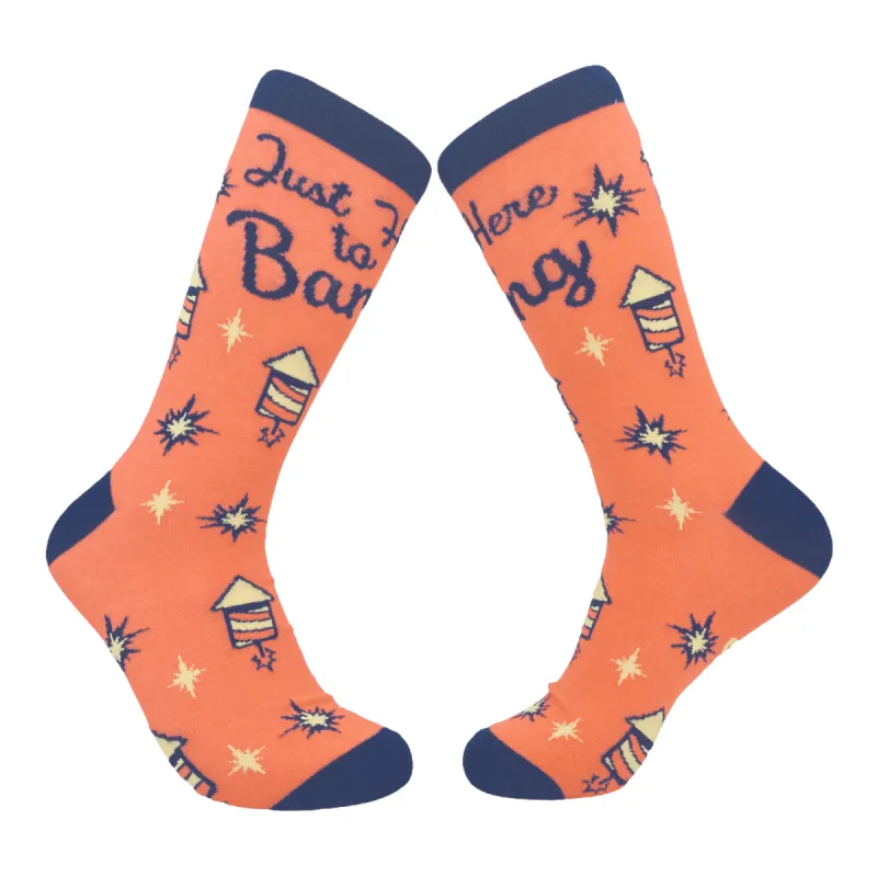 Womens Here To Bang Socks sold by Crazy Dog T-Shirts