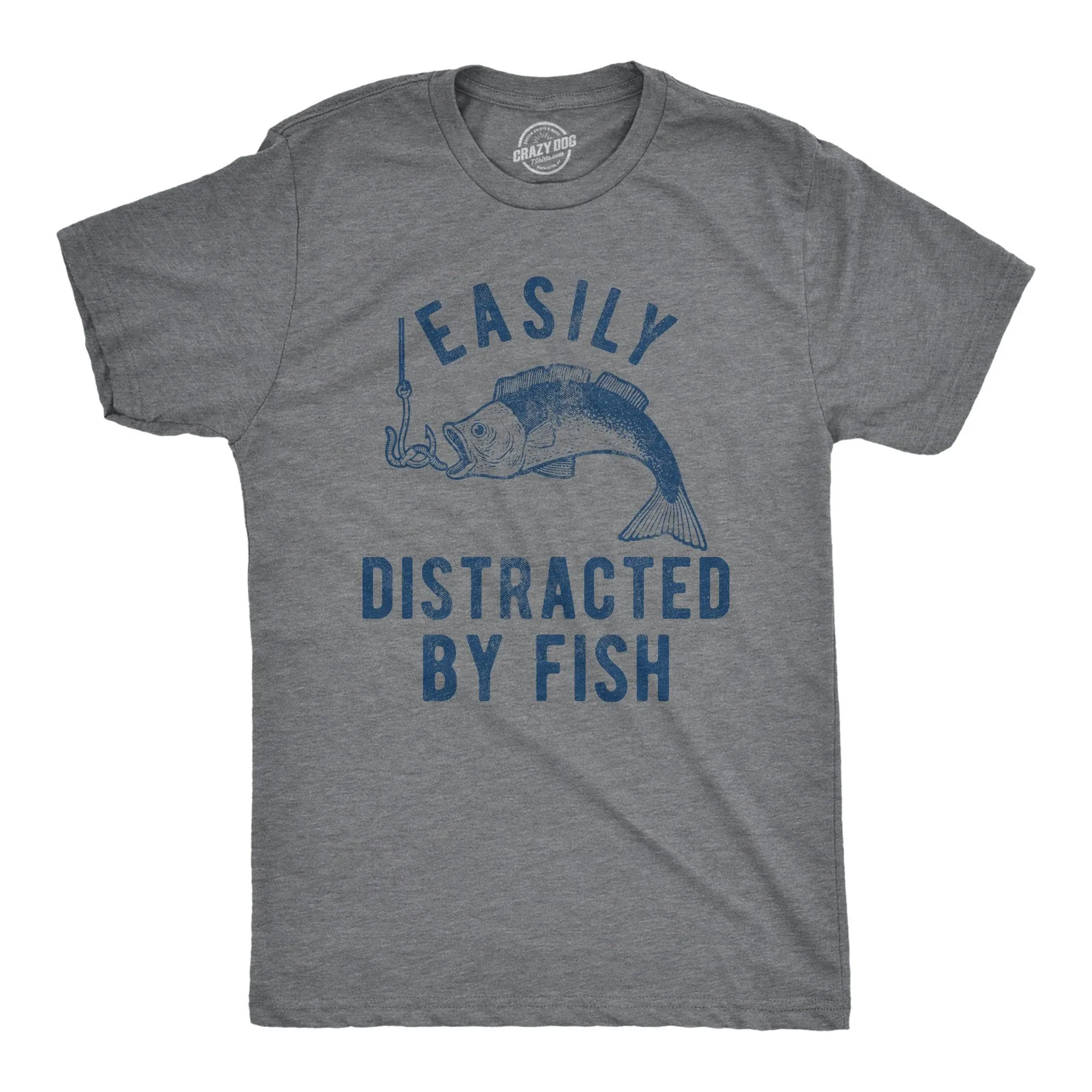 Easily Distracted By Fish Men's T Shirt sold by Crazy Dog T-Shirts