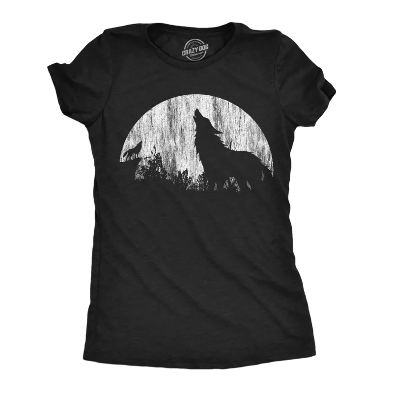 Moon Wolves Women's T Shirt sold by Crazy Dog T-Shirts