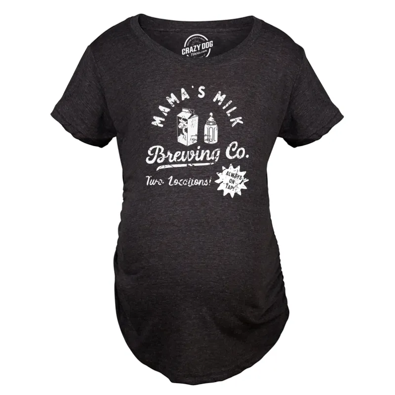 Mamas Milk Brewing Co Maternity T Shirt sold by Crazy Dog T-Shirts
