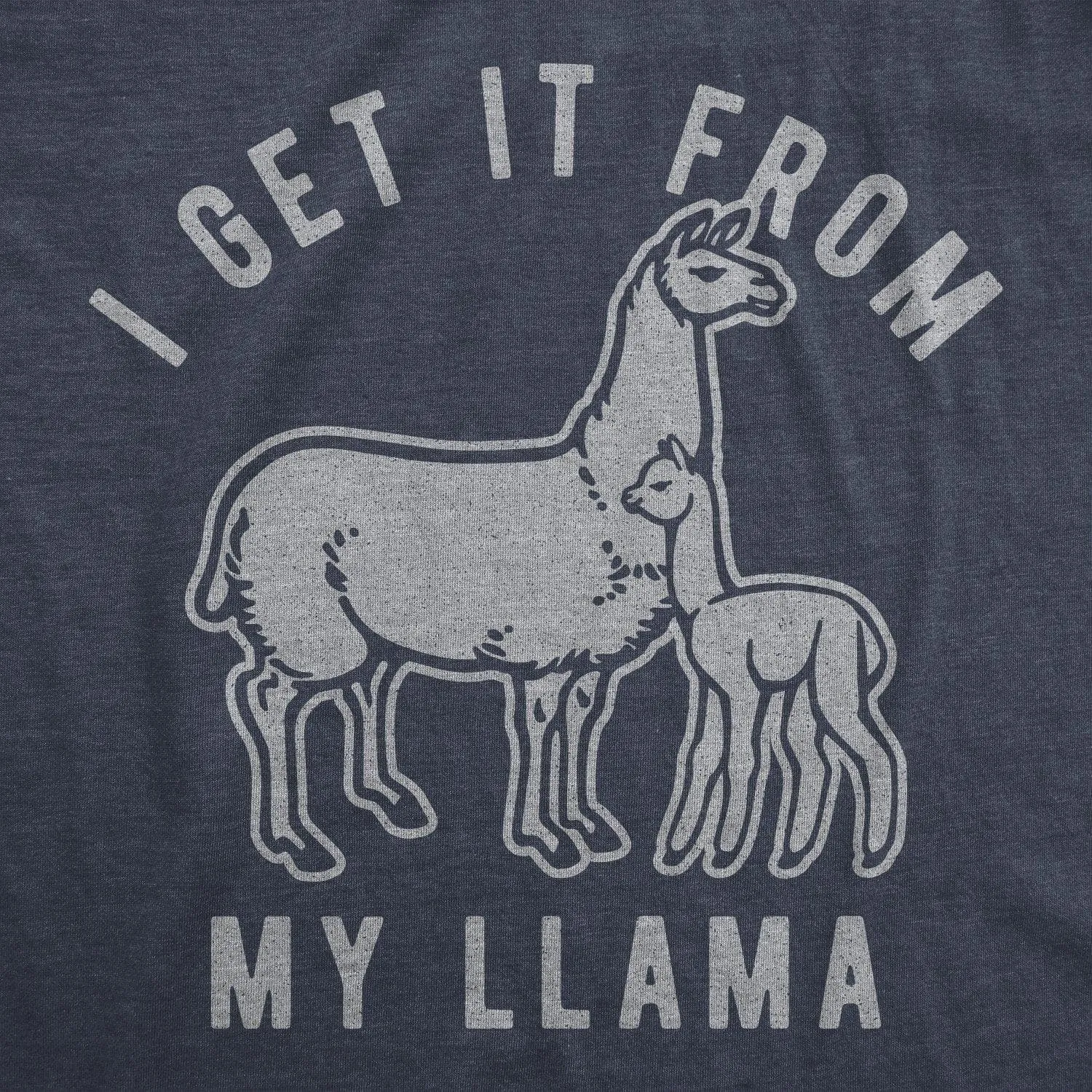 I Get It From My Llama Women's T Shirt sold by Crazy Dog T-Shirts product image thumbnail 2