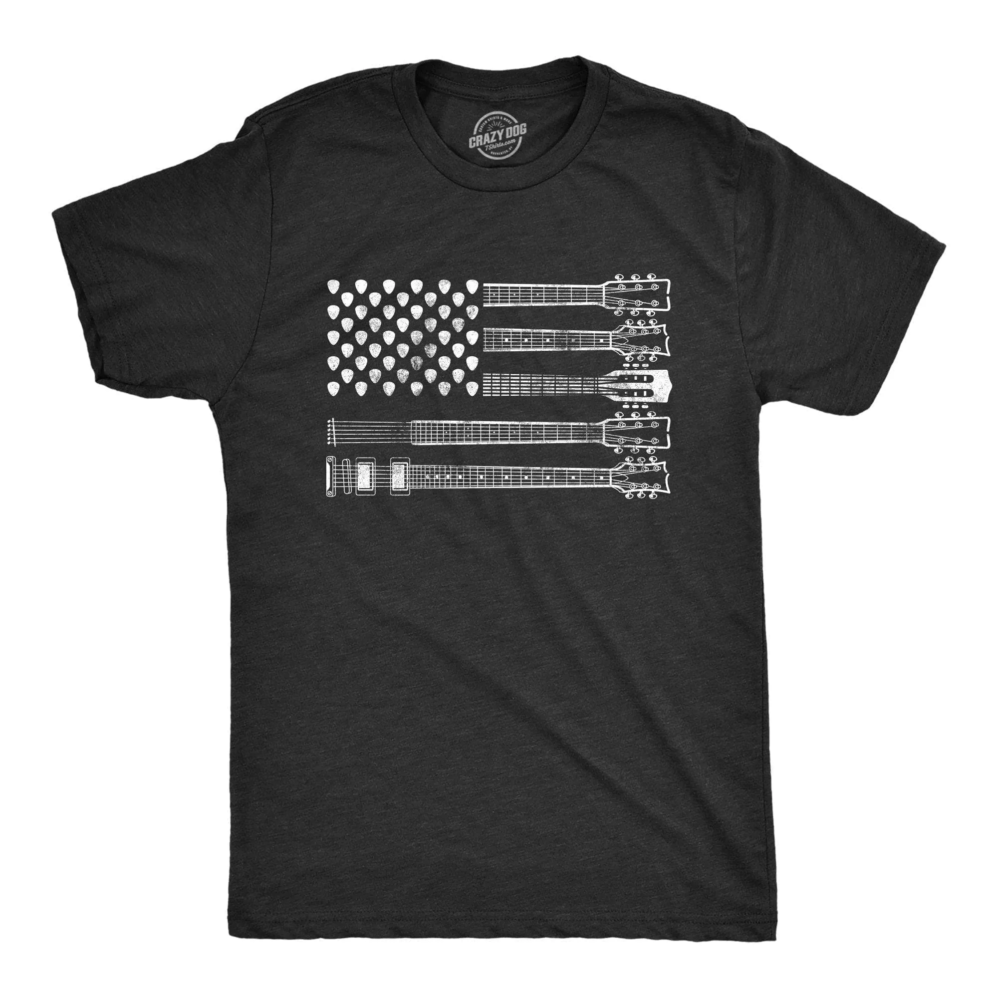 Guitar Flag Men's T Shirt sold by Crazy Dog T-Shirts
