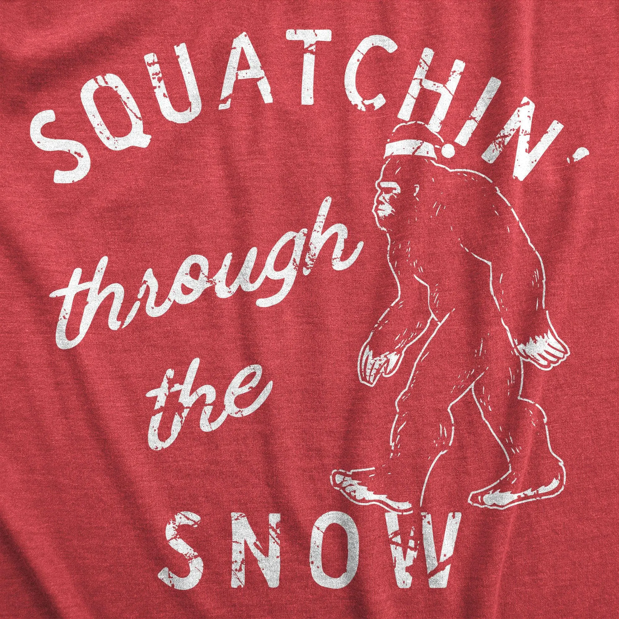 Squatchin Through The Snow Women's T Shirt sold by Crazy Dog T-Shirts product image thumbnail 2