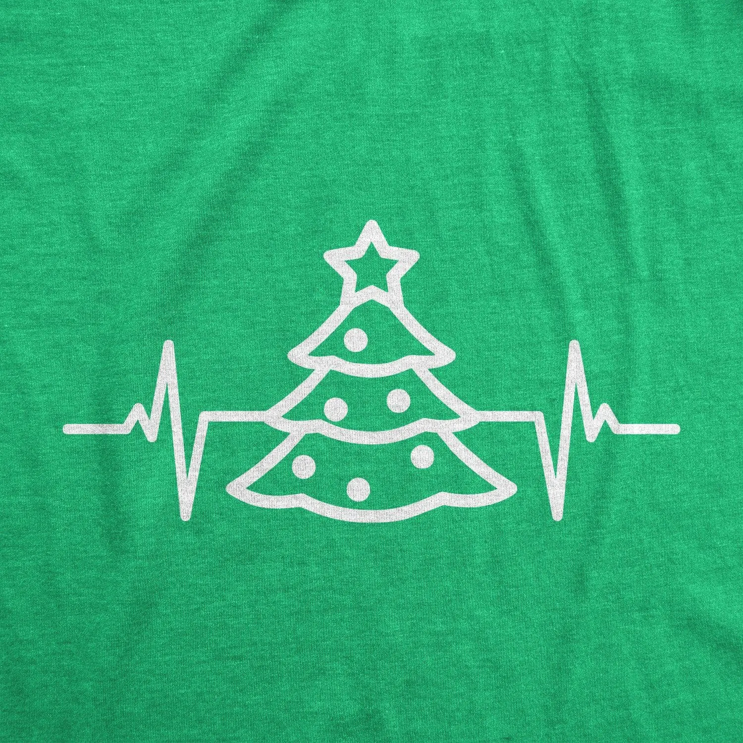Christmas Tree Heart Beat Women's T Shirt sold by Crazy Dog T-Shirts product image thumbnail 2