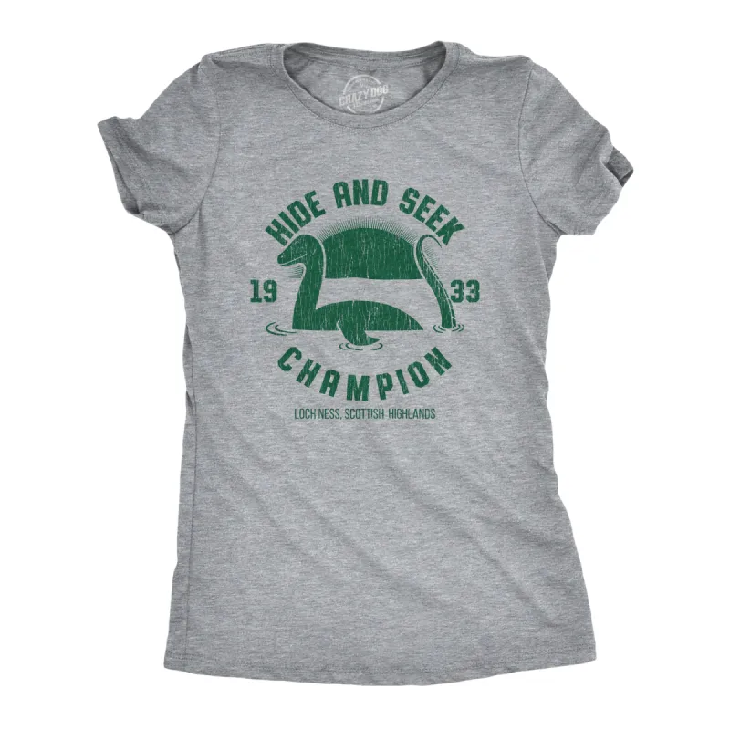 Loch Ness Hide And Seek Champion Women's T Shirt sold by Crazy Dog T-Shirts