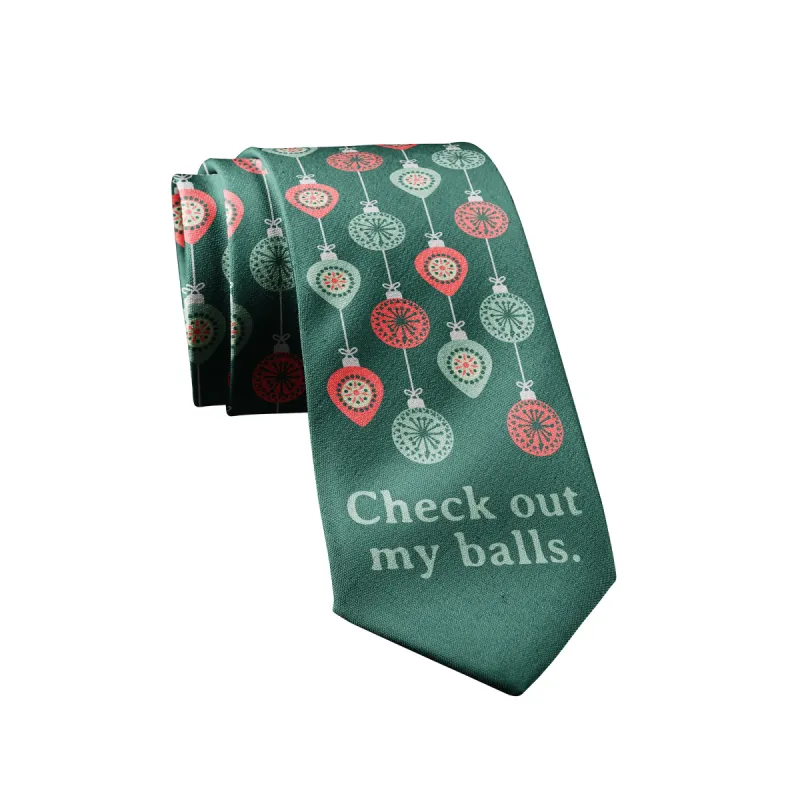 Check Out My Balls Neck Tie Tie sold by Crazy Dog T-Shirts