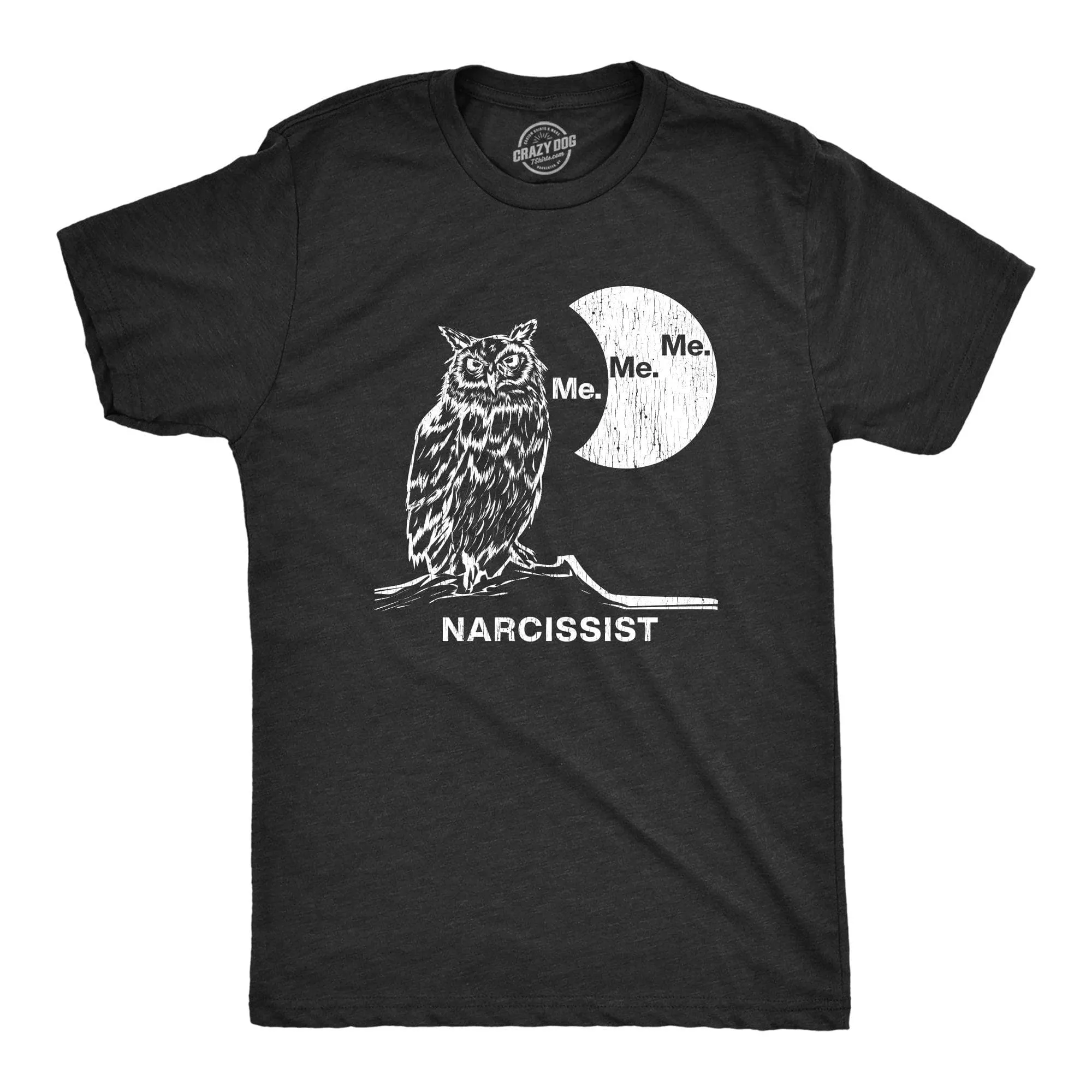 Narcissist Owl Men's T Shirt sold by Crazy Dog T-Shirts