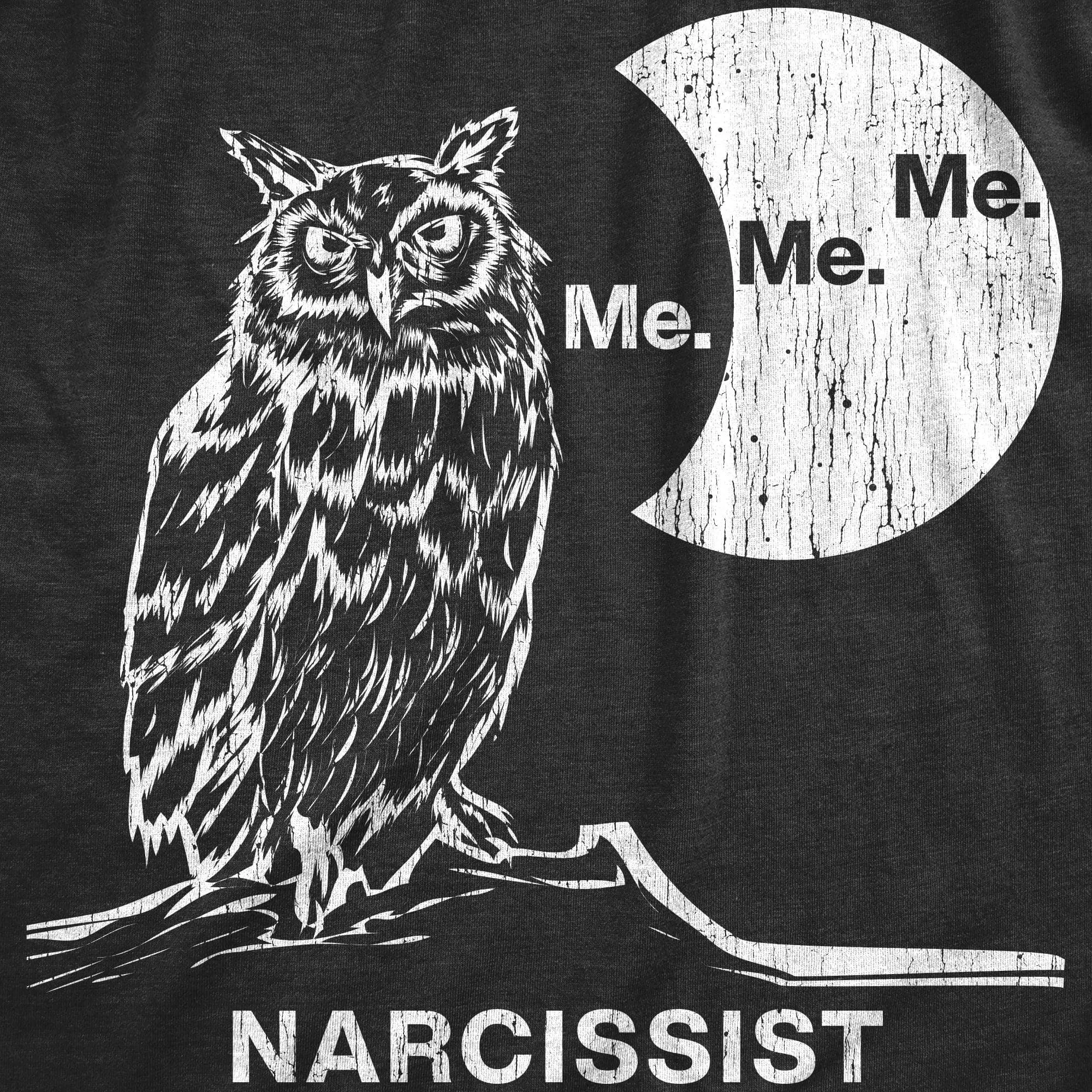 Narcissist Owl Men's T Shirt sold by Crazy Dog T-Shirts product image thumbnail 2
