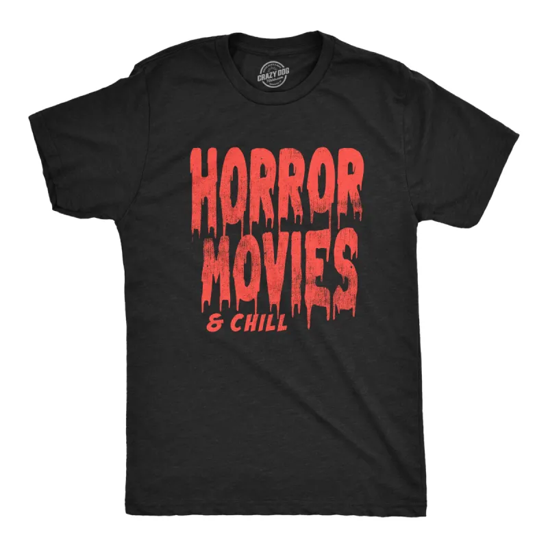 Horror Movies And Chill Men's T Shirt sold by Crazy Dog T-Shirts
