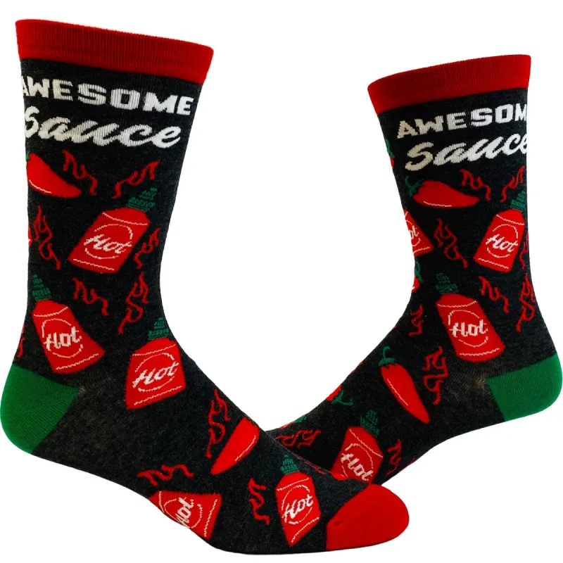 Men's Awesome Sauce Socks sold by Crazy Dog T-Shirts