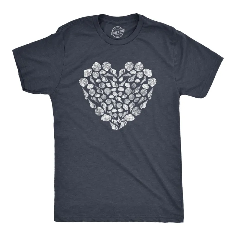 Shell Heart Men's T Shirt sold by Crazy Dog T-Shirts