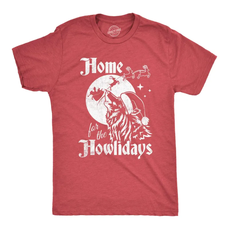 Home For The Howlidays Men's T Shirt sold by Crazy Dog T-Shirts