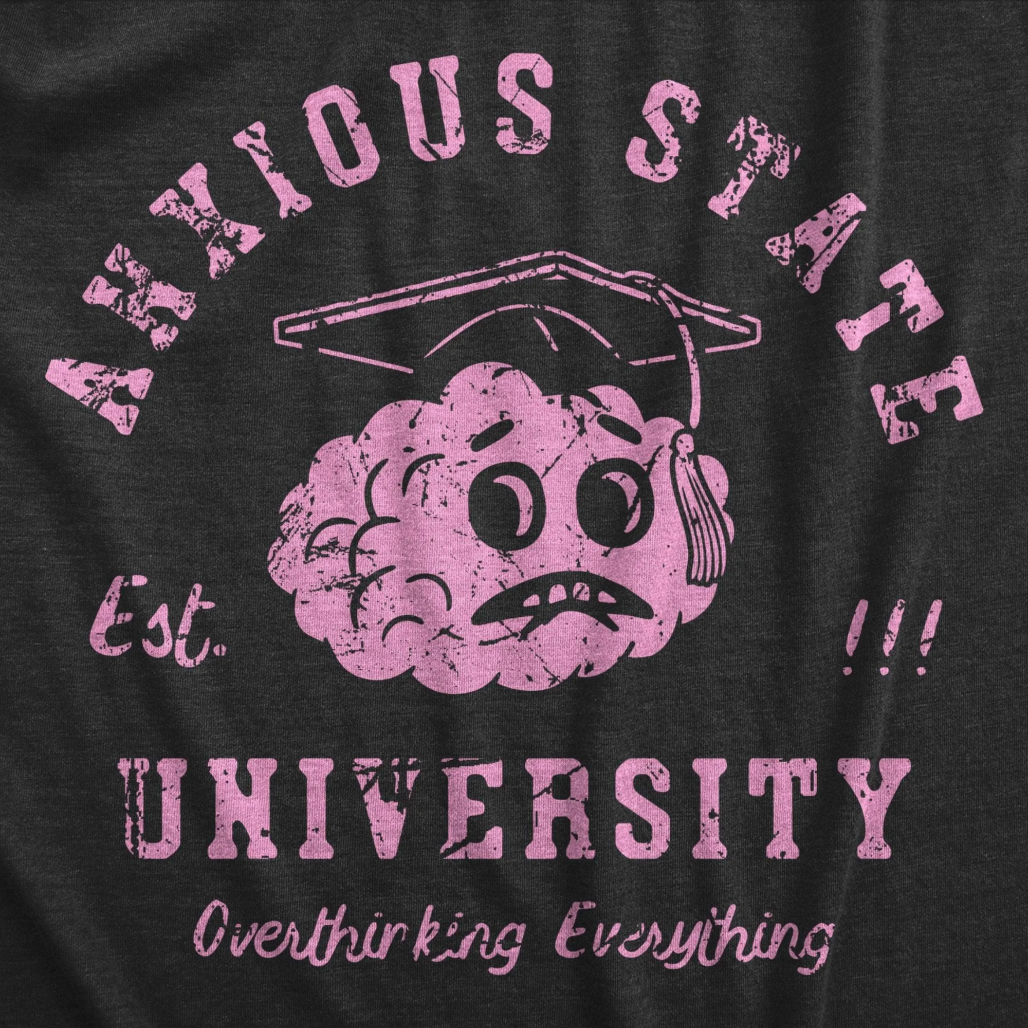 Anxious State University Men's T Shirt sold by Crazy Dog T-Shirts product image thumbnail 2