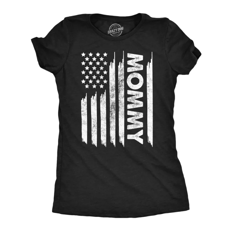 American Flag Mommy Women's T Shirt sold by Crazy Dog T-Shirts