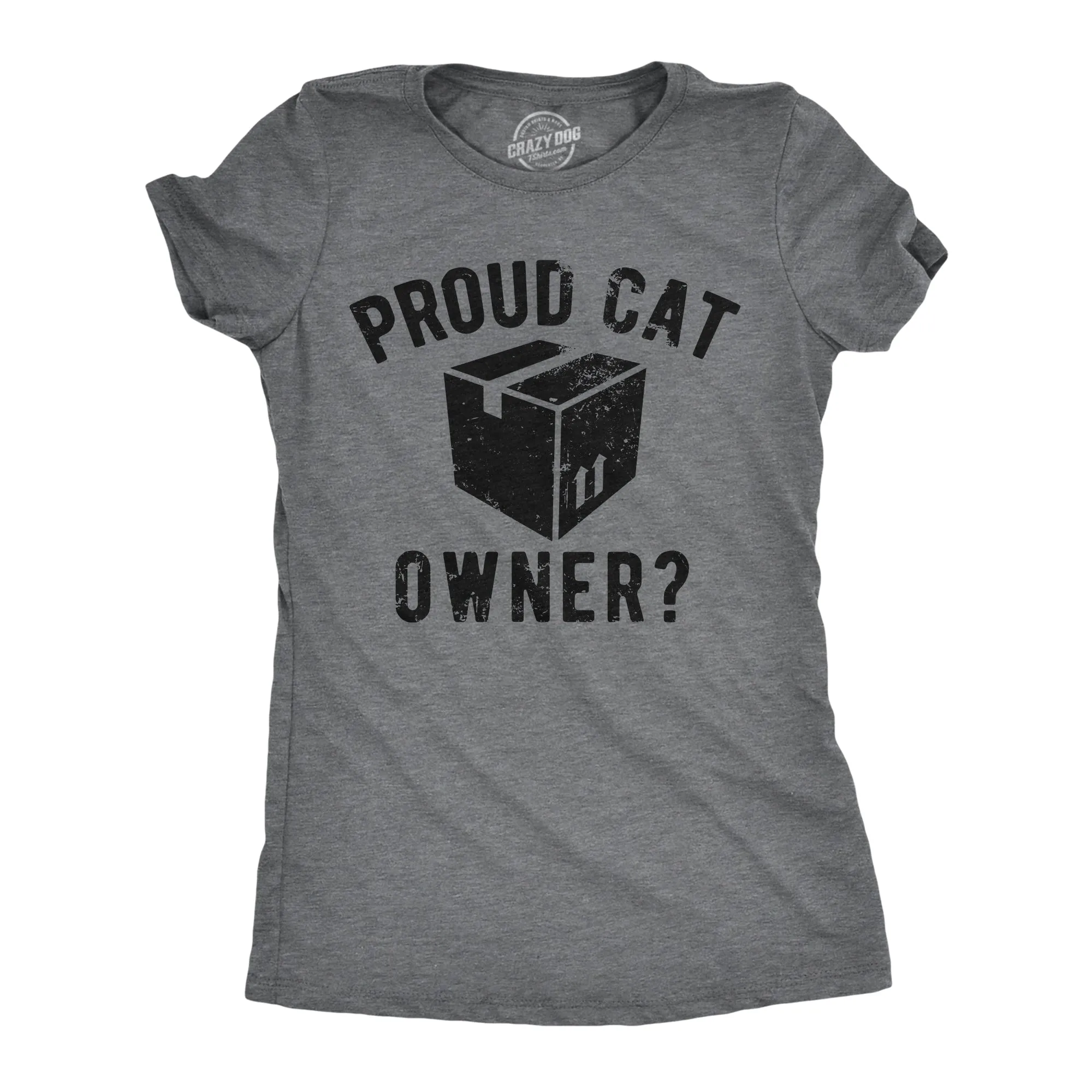 Proud Cat Owner Women's T Shirt sold by Crazy Dog T-Shirts