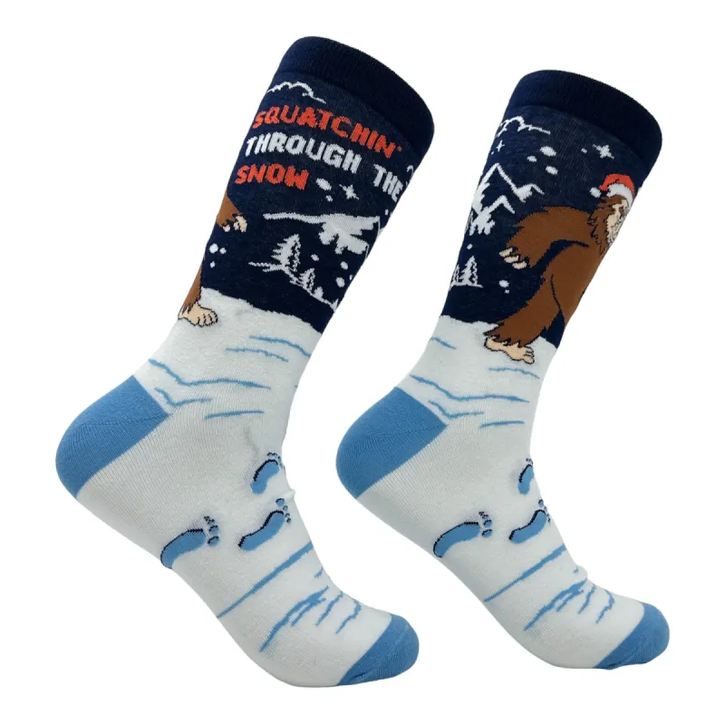 Men's Squatchin Through The Snow Socks sold by Crazy Dog T-Shirts